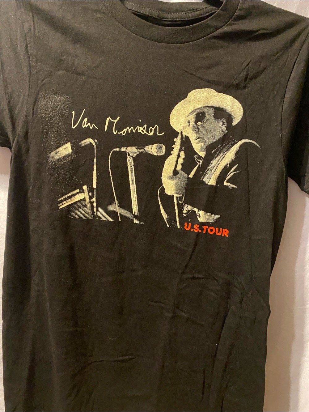 Van Morrison Black U.S. Tour Graphic Short Sleeve Tee